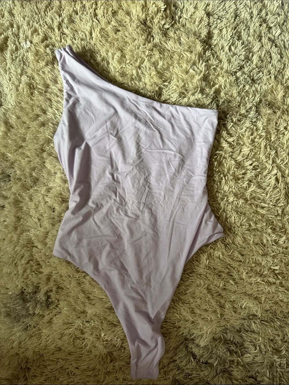 One shoulder Bodysuit in Light Lavender